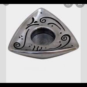 LENOX Spyro Candle Holder Silver Metalware